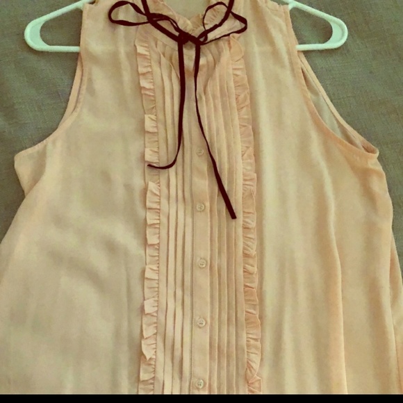 Pleione pink and black ruffled blouse - Picture 4 of 4